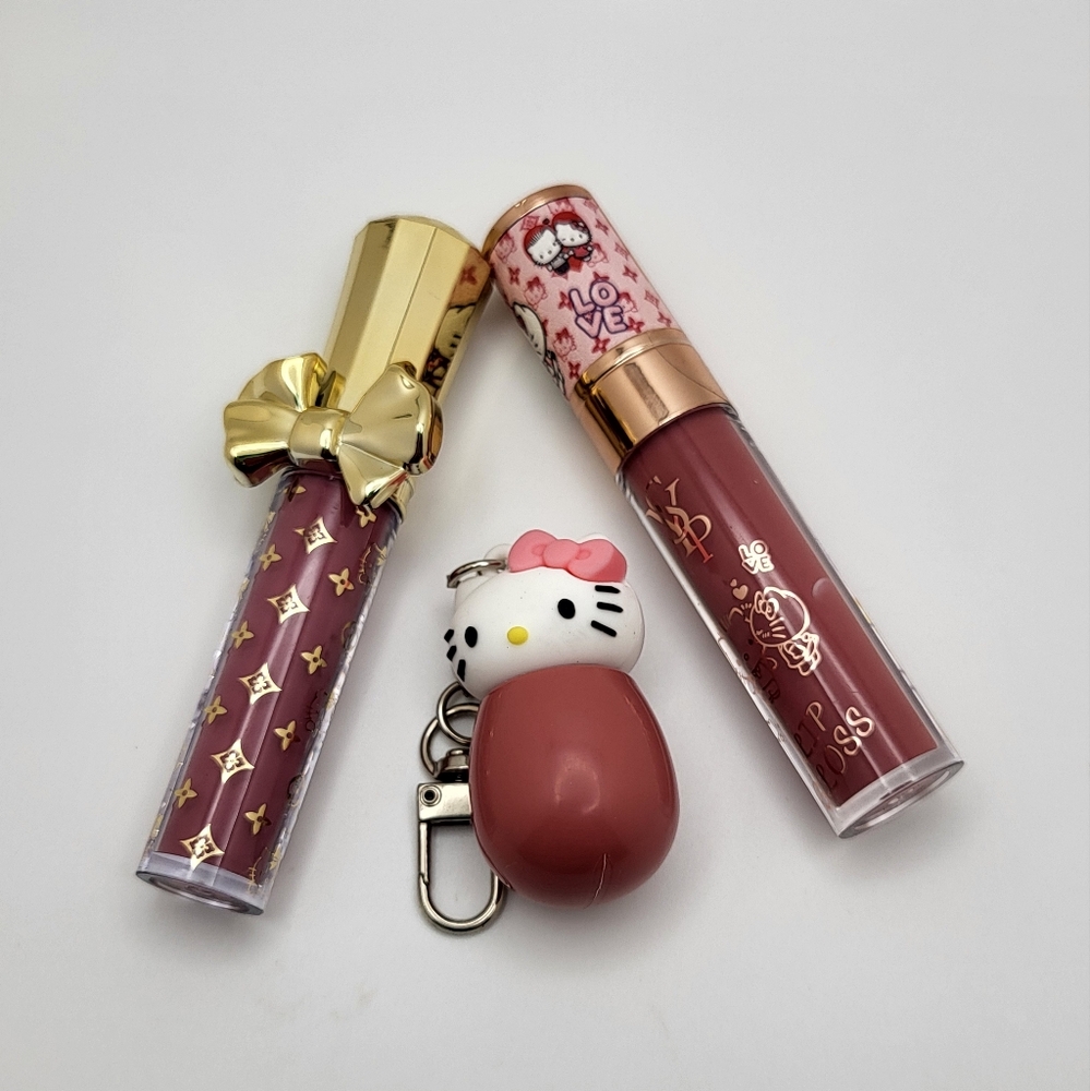 Hello Kitty 3-Pack Lippie Bundle NEW Matte Lip Gloss Lipstick